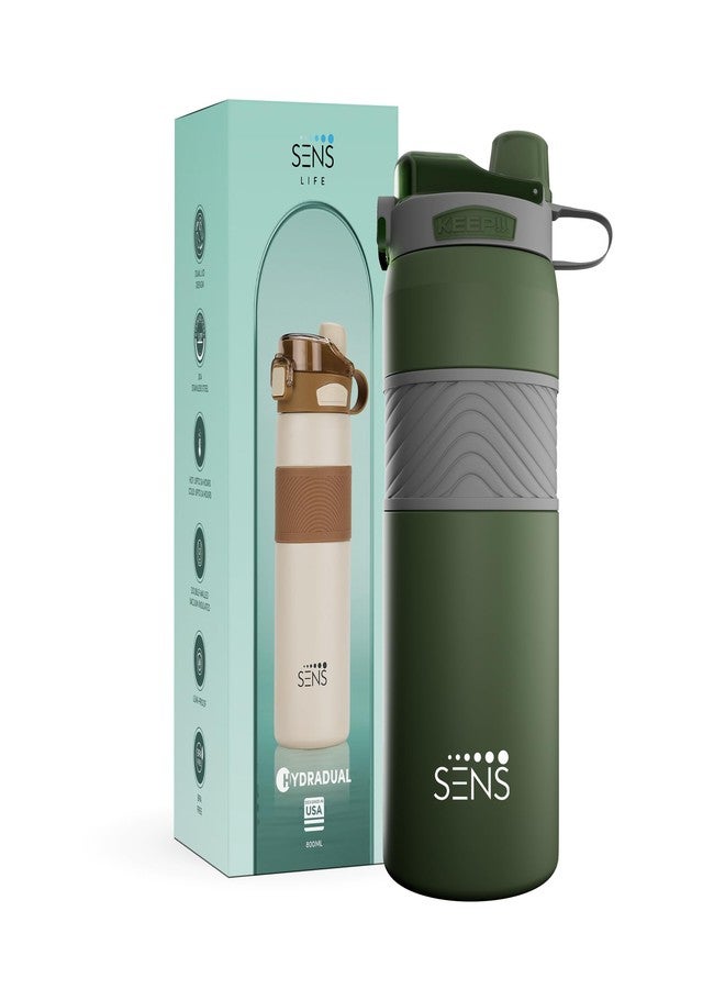 SENS Hydra Dual Stainless Steel Water Bottle Hot or Cold up to 24 Hours | Leak Proof | BPA Free | Eco-Friendly | School & Office| Adult & Kids | 800 ml |Lagoon - Image 2